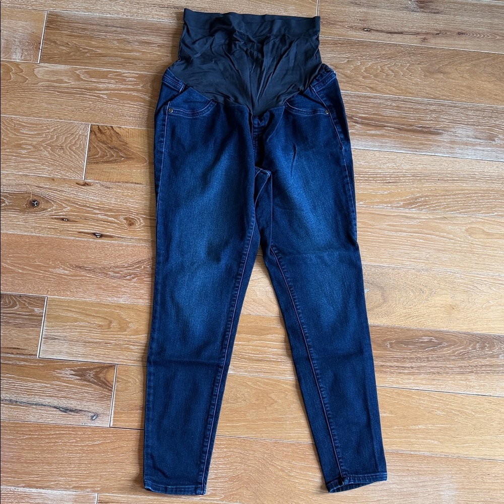a:glow Dark Blue Maternity Skinny Jeans
